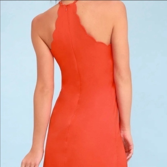 Lulu’s Endlessly Endearing Coral Red Dress - Picture 6 of 8
